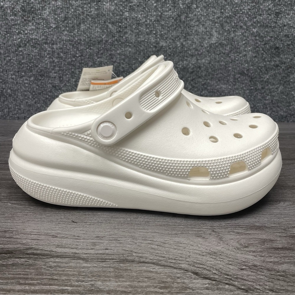 Crocs Classic Crush Platform Clogs Shoes Slip On Outdoor Chunky White Womens 6